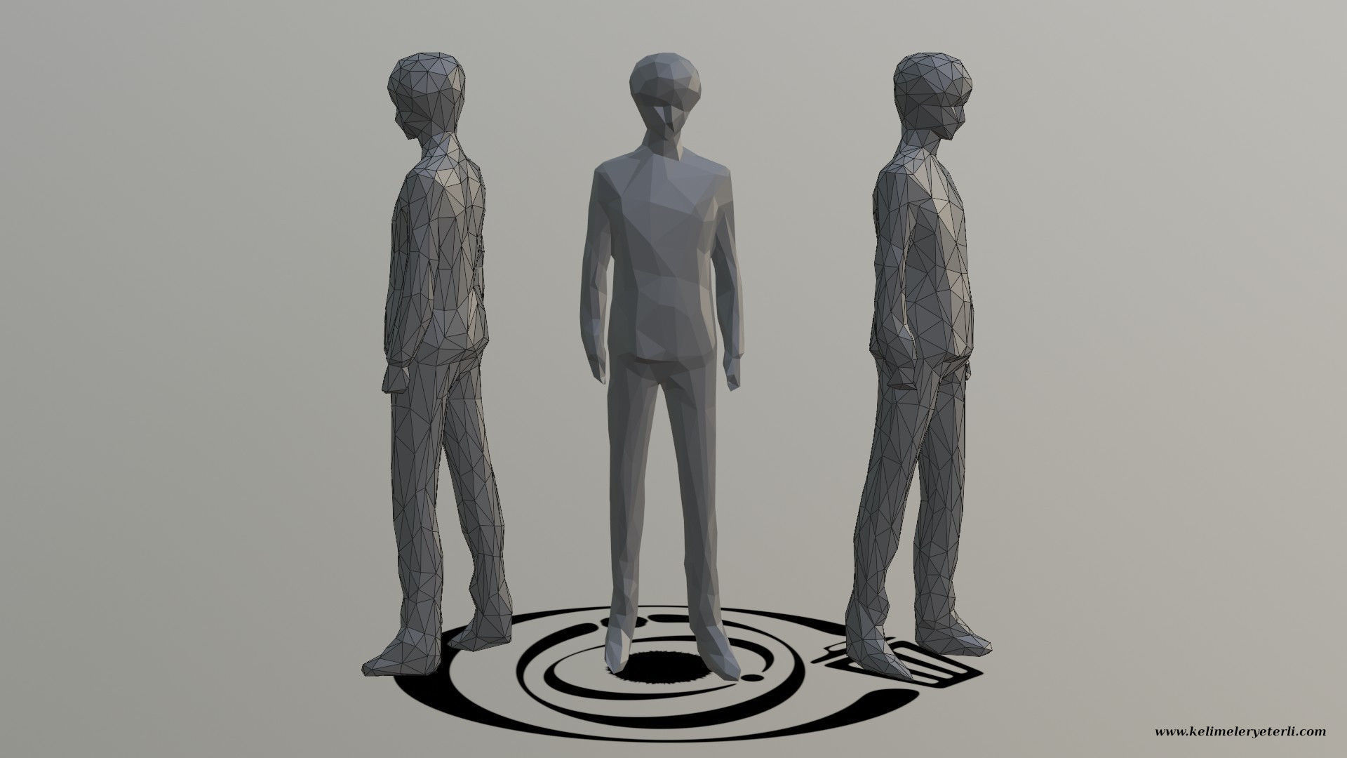 Human 024 LP R Low-poly 3D model_1