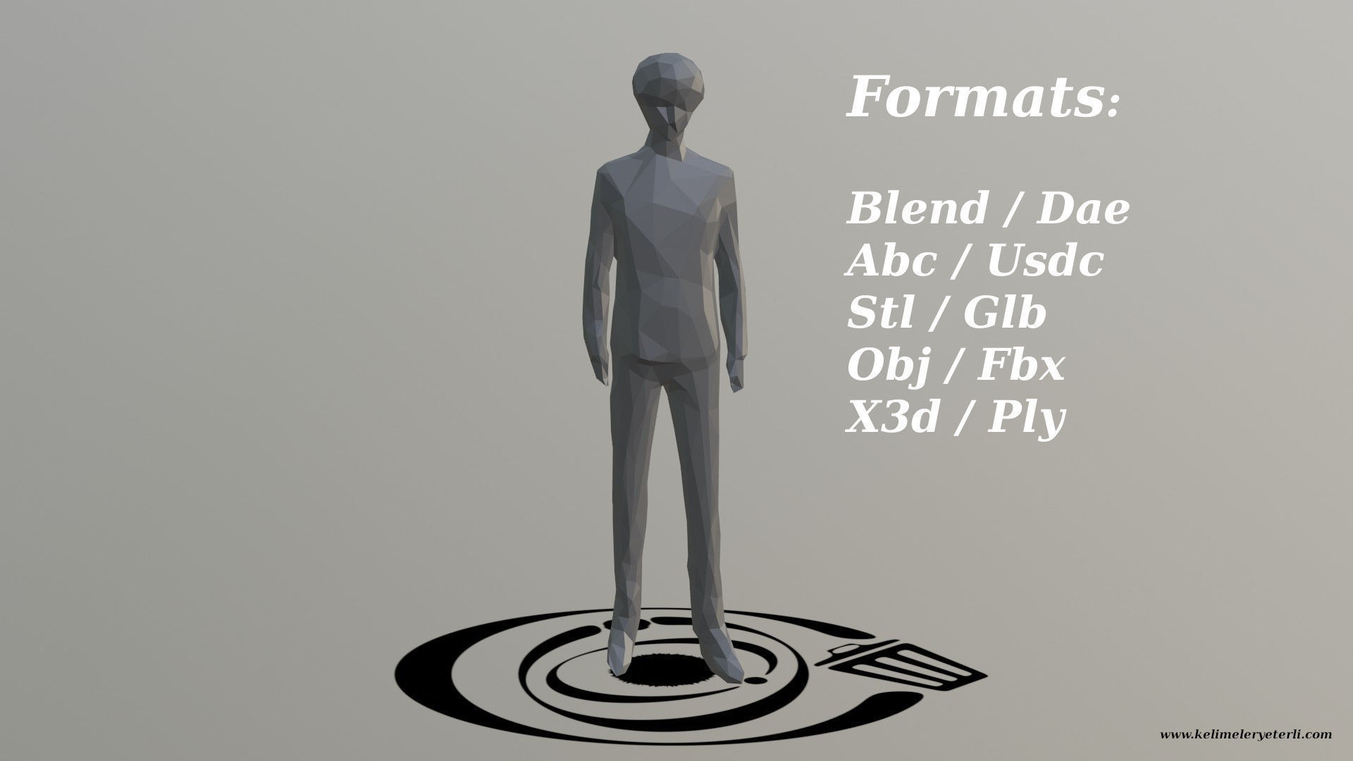Human 024 LP R Low-poly 3D model_2