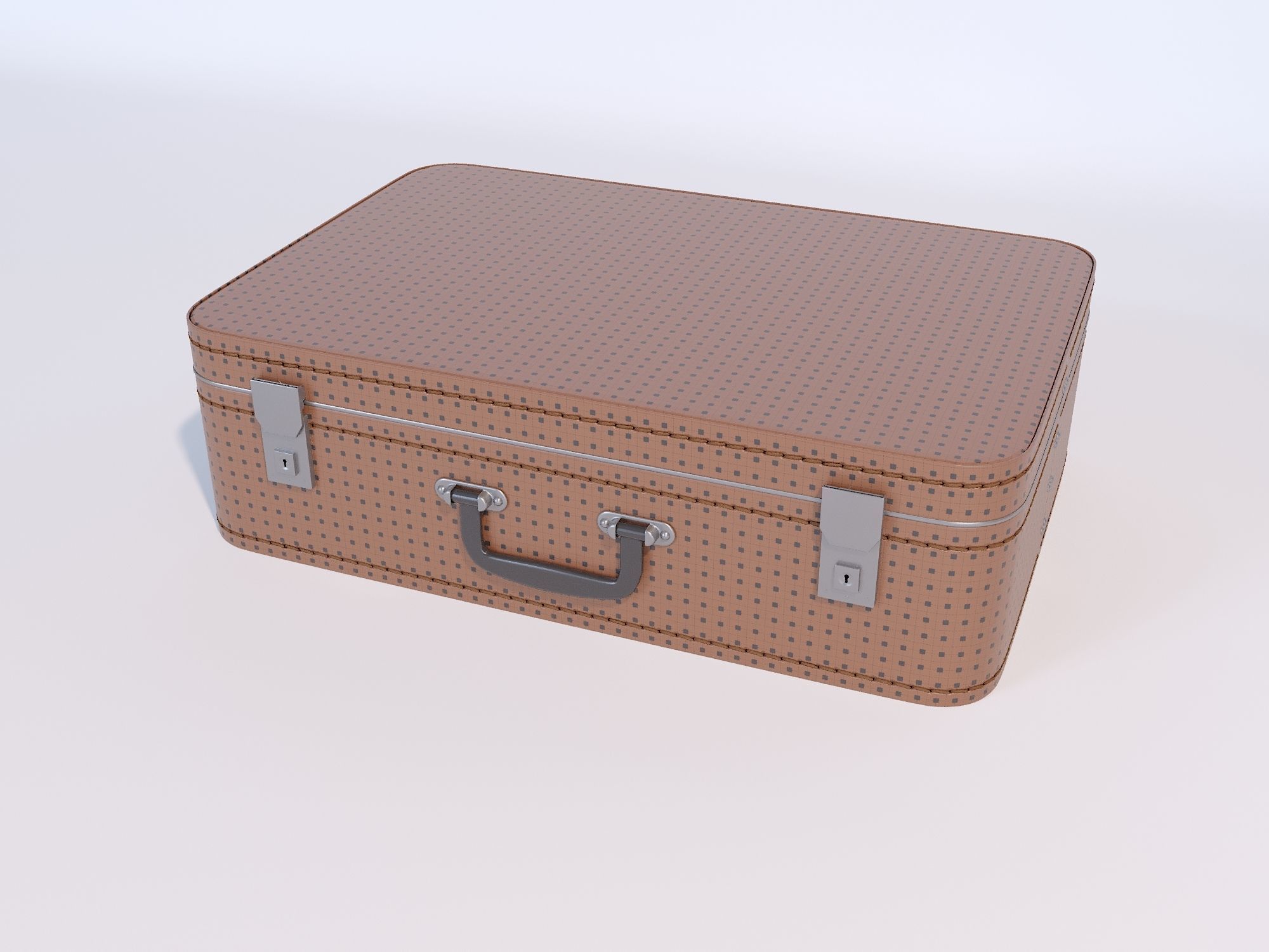 Vintage Suitcase 3D model_3