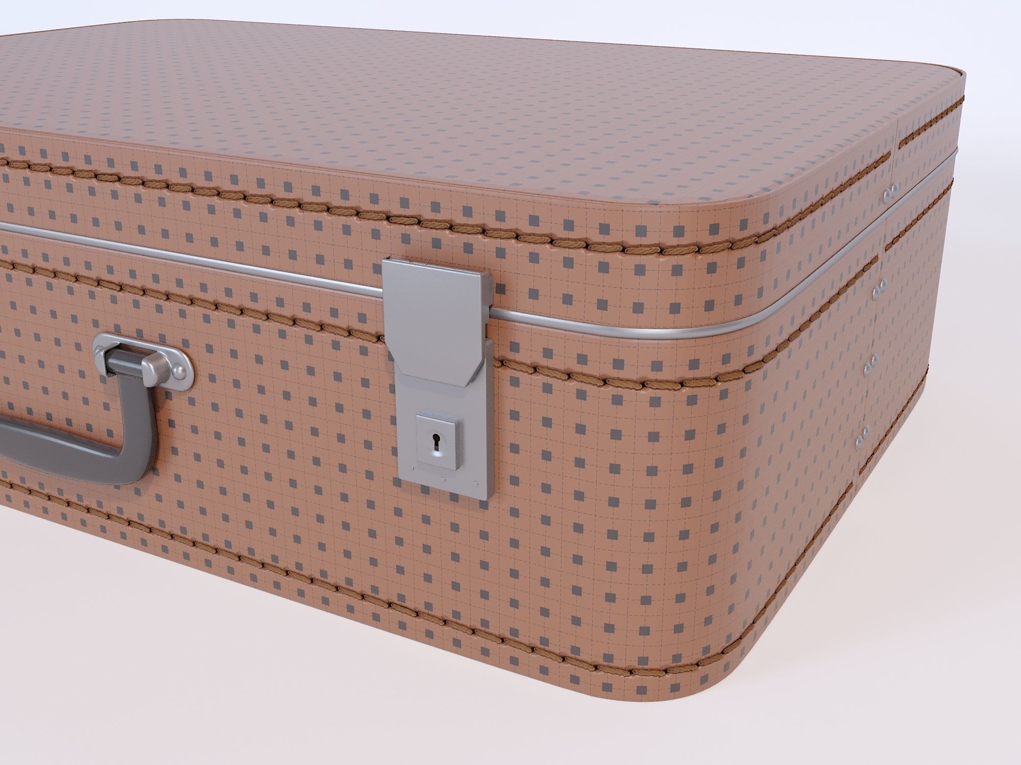 Vintage Suitcase 3D model_4
