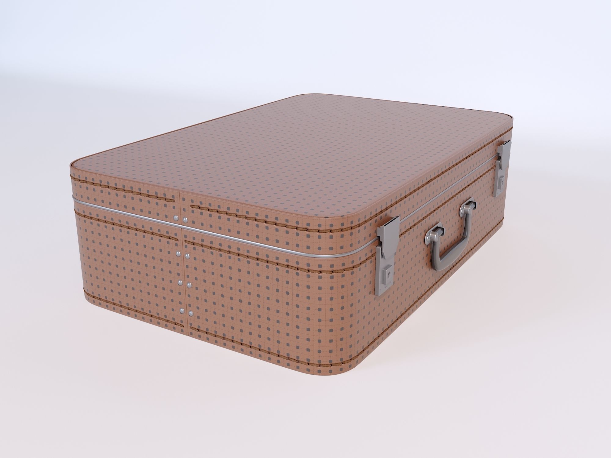 Vintage Suitcase 3D model_5