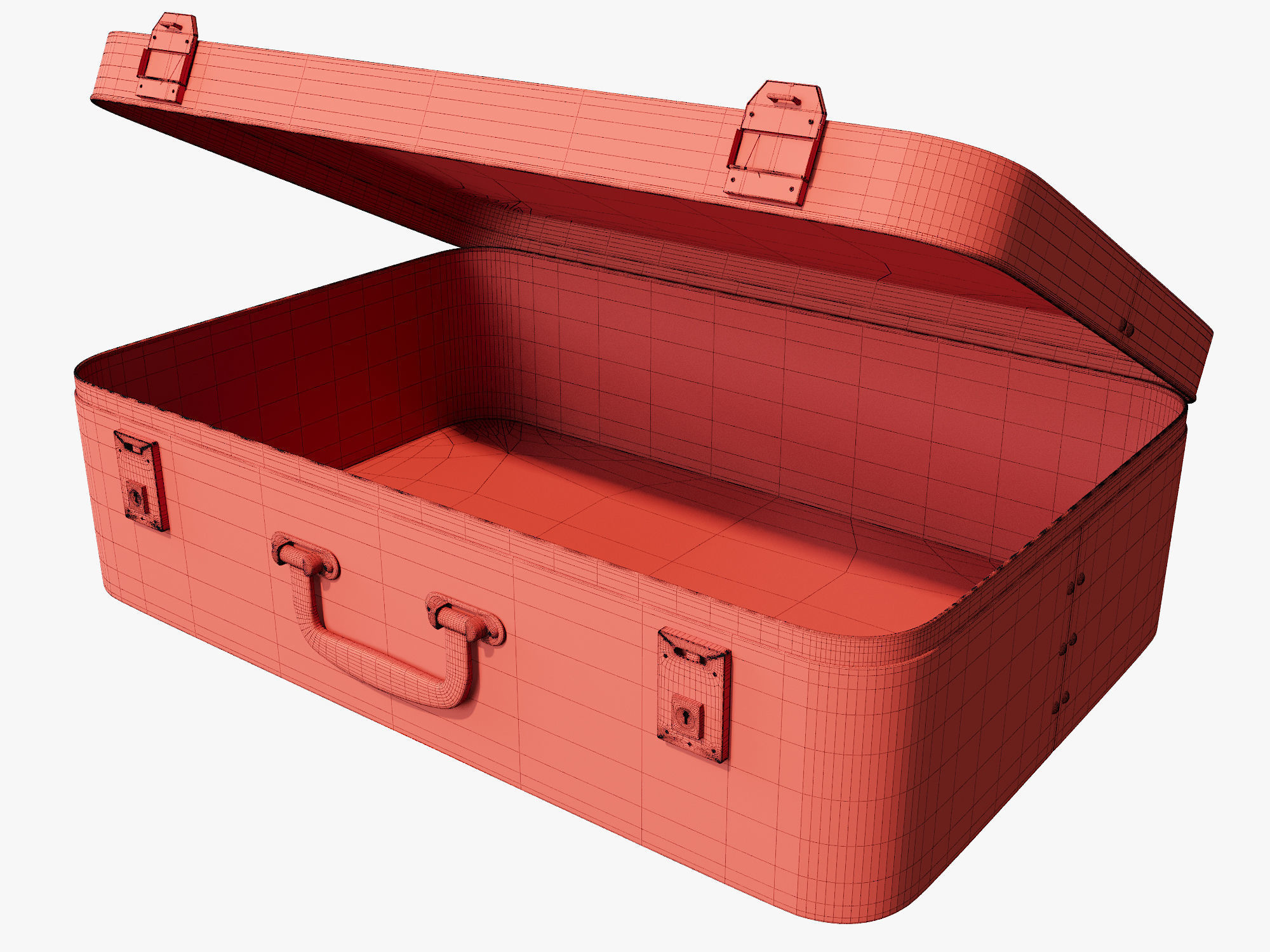 Vintage Suitcase 3D model_13
