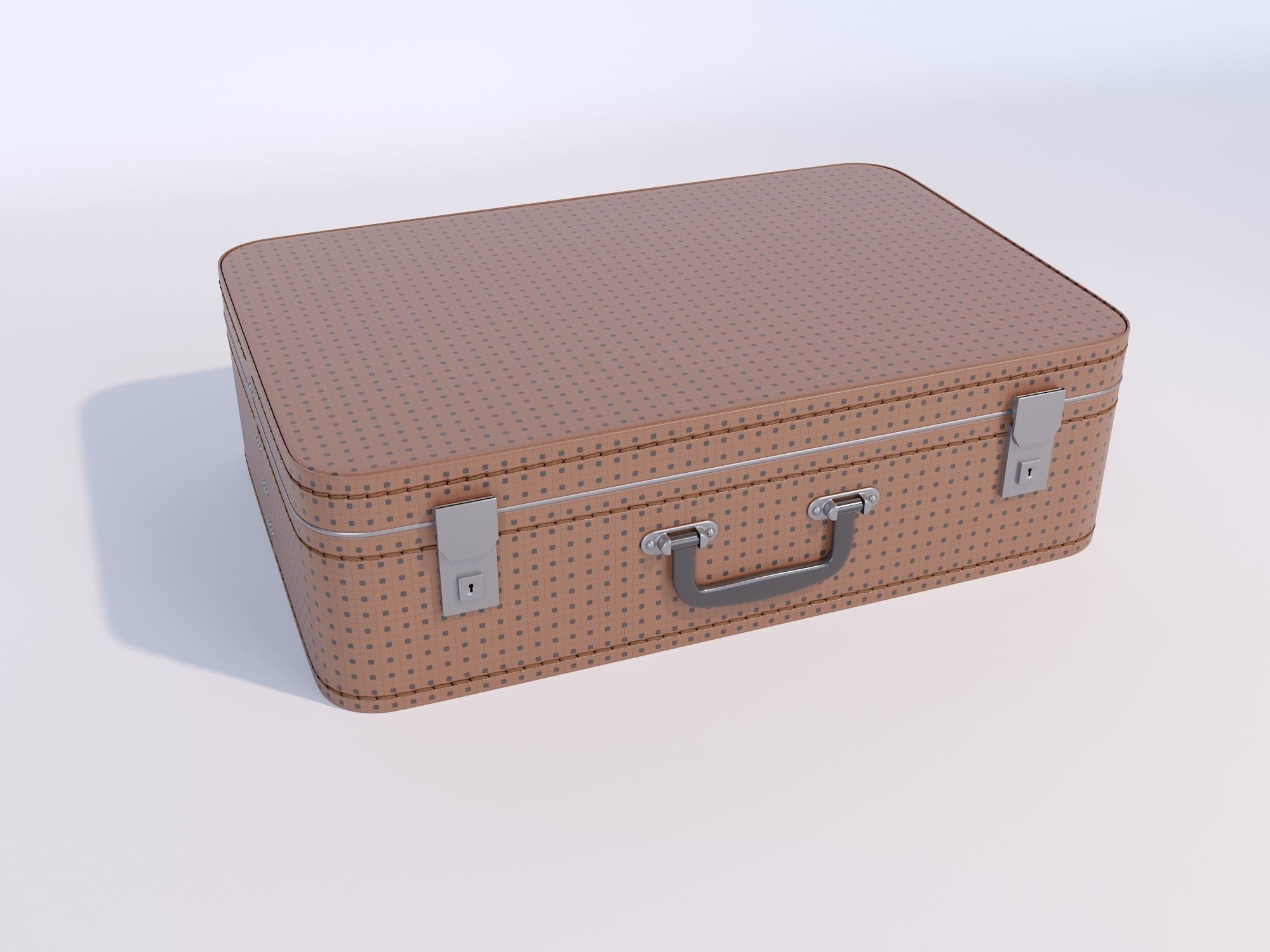 Vintage Suitcase 3D model_2