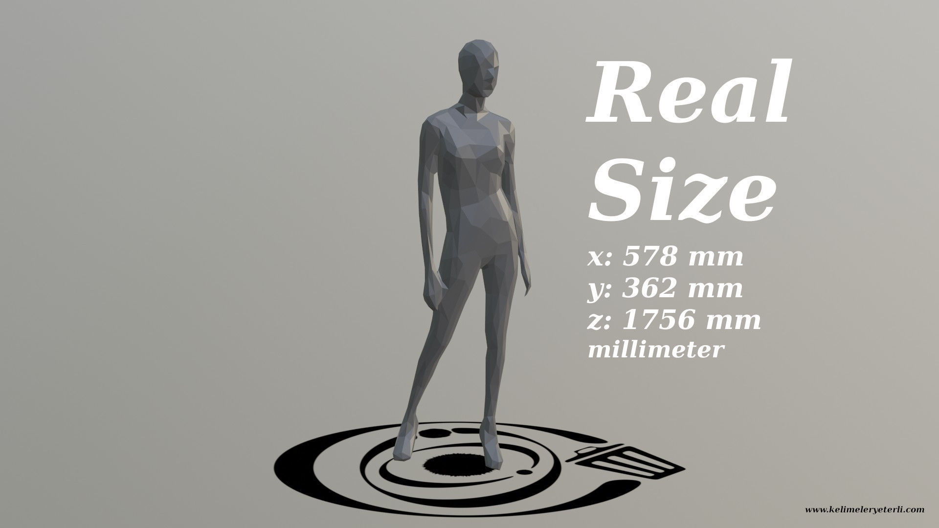 Human 025 LP R Low-poly 3D model_3