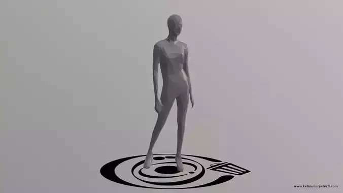Human 025 LP R Low-poly 3D model