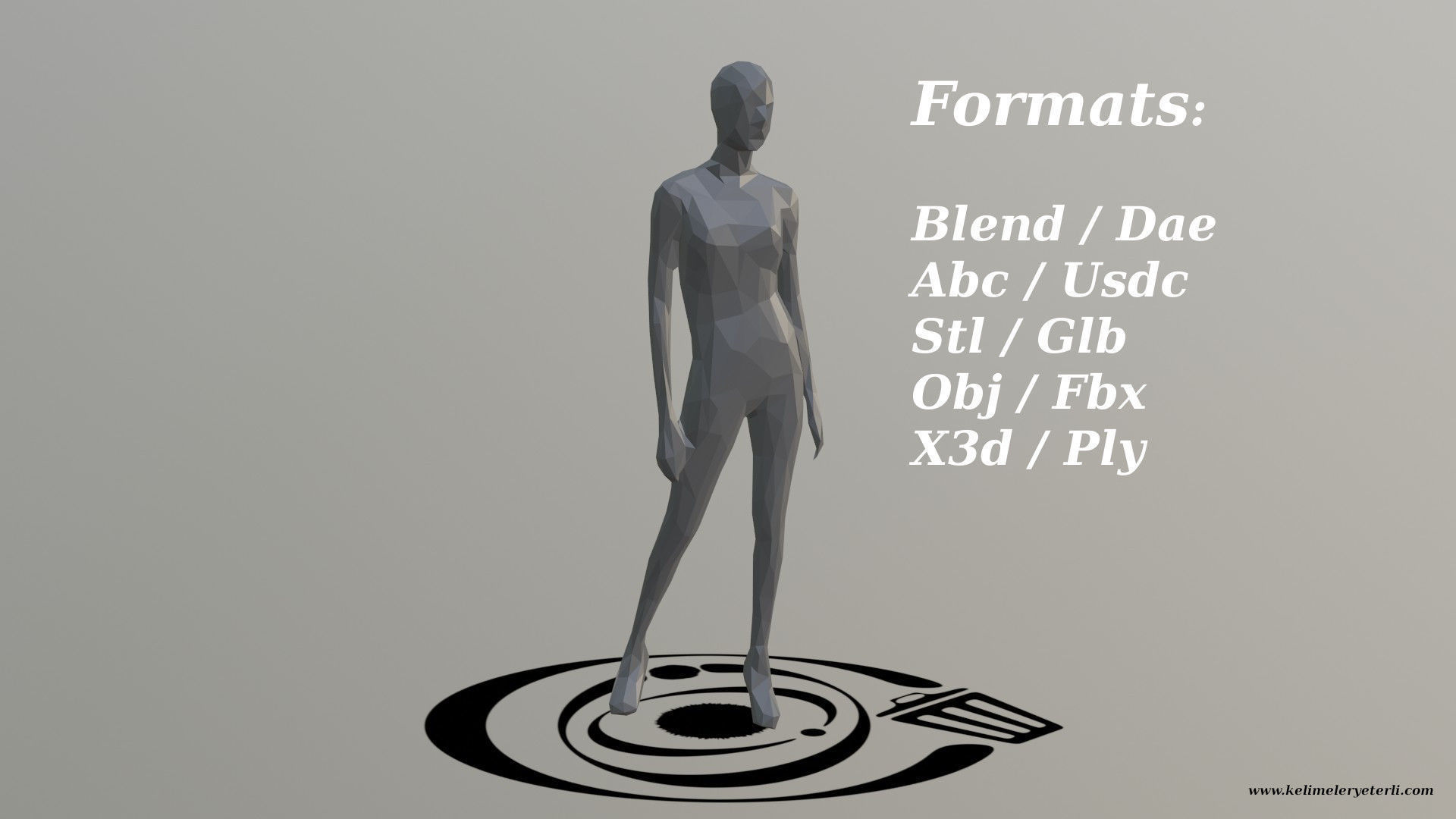 Human 025 LP R Low-poly 3D model_2