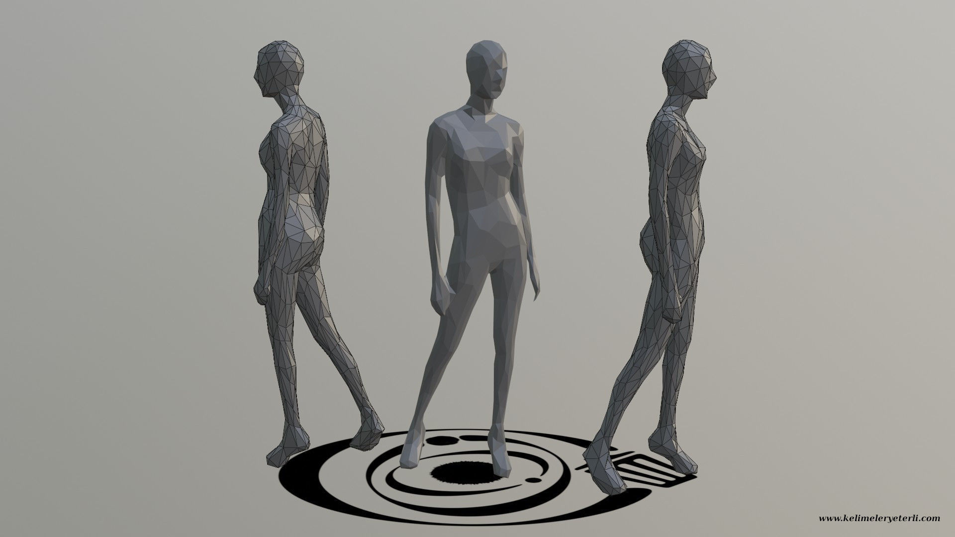 Human 025 LP R Low-poly 3D model_1