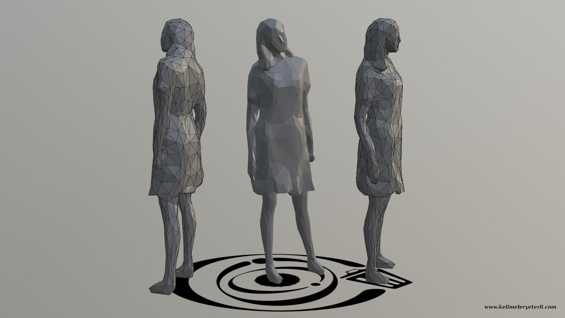 Human 027 LP R Low-poly 3D model_1