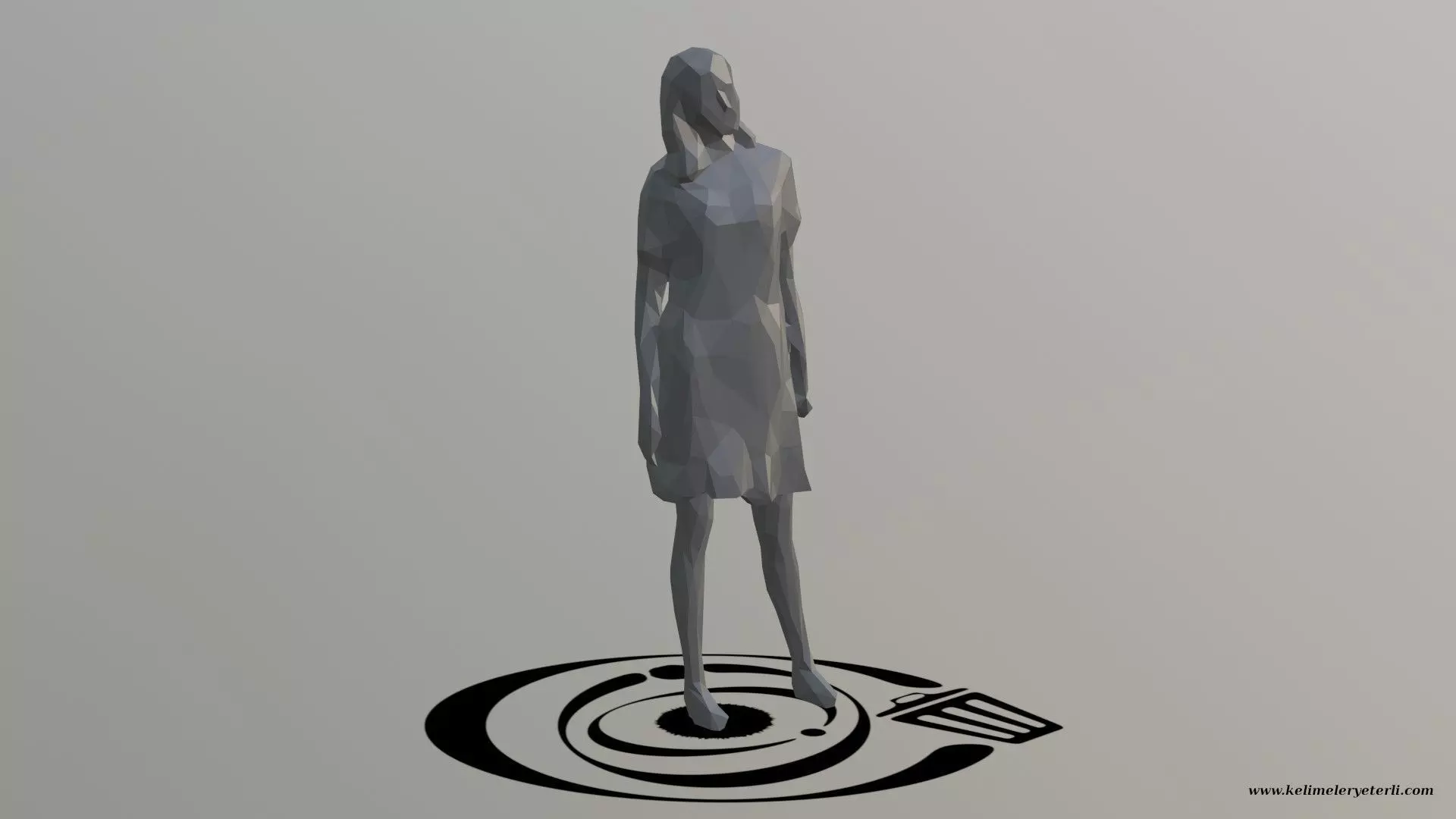 Human 027 LP R Low-poly 3D model_0