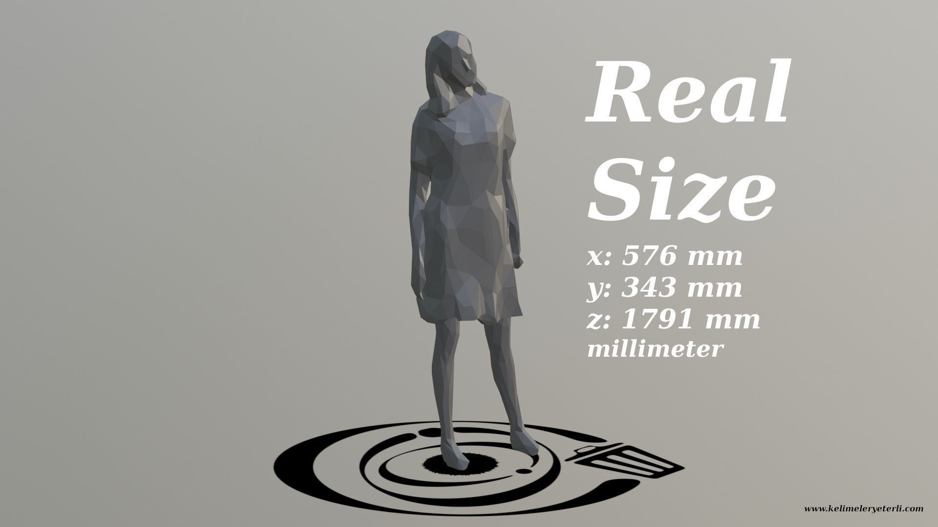 Human 027 LP R Low-poly 3D model_3