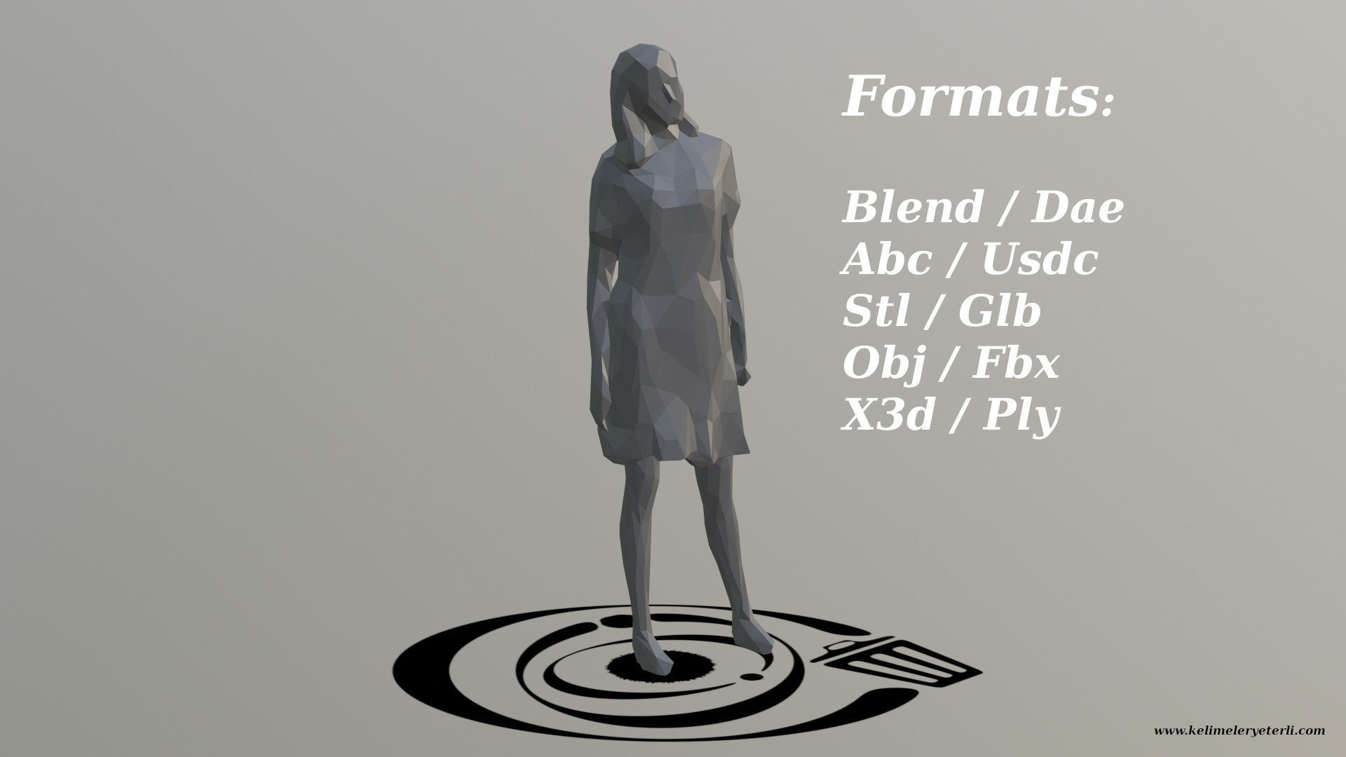Human 027 LP R Low-poly 3D model_2