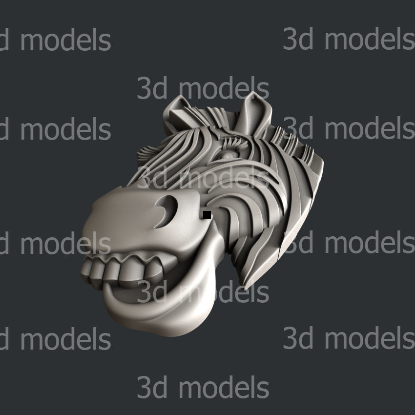 3d STL models for CNC router zebra for kids 3D model_3