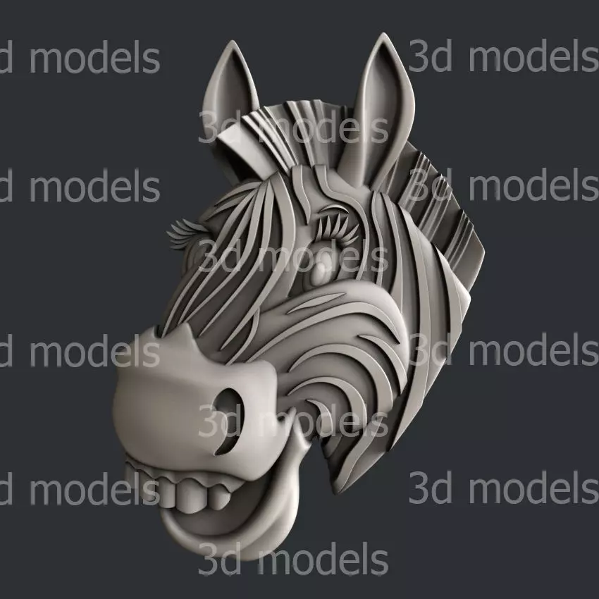 3d STL models for CNC router zebra for kids 3D model_0