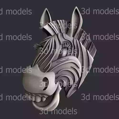 3d STL models for CNC router zebra for kids