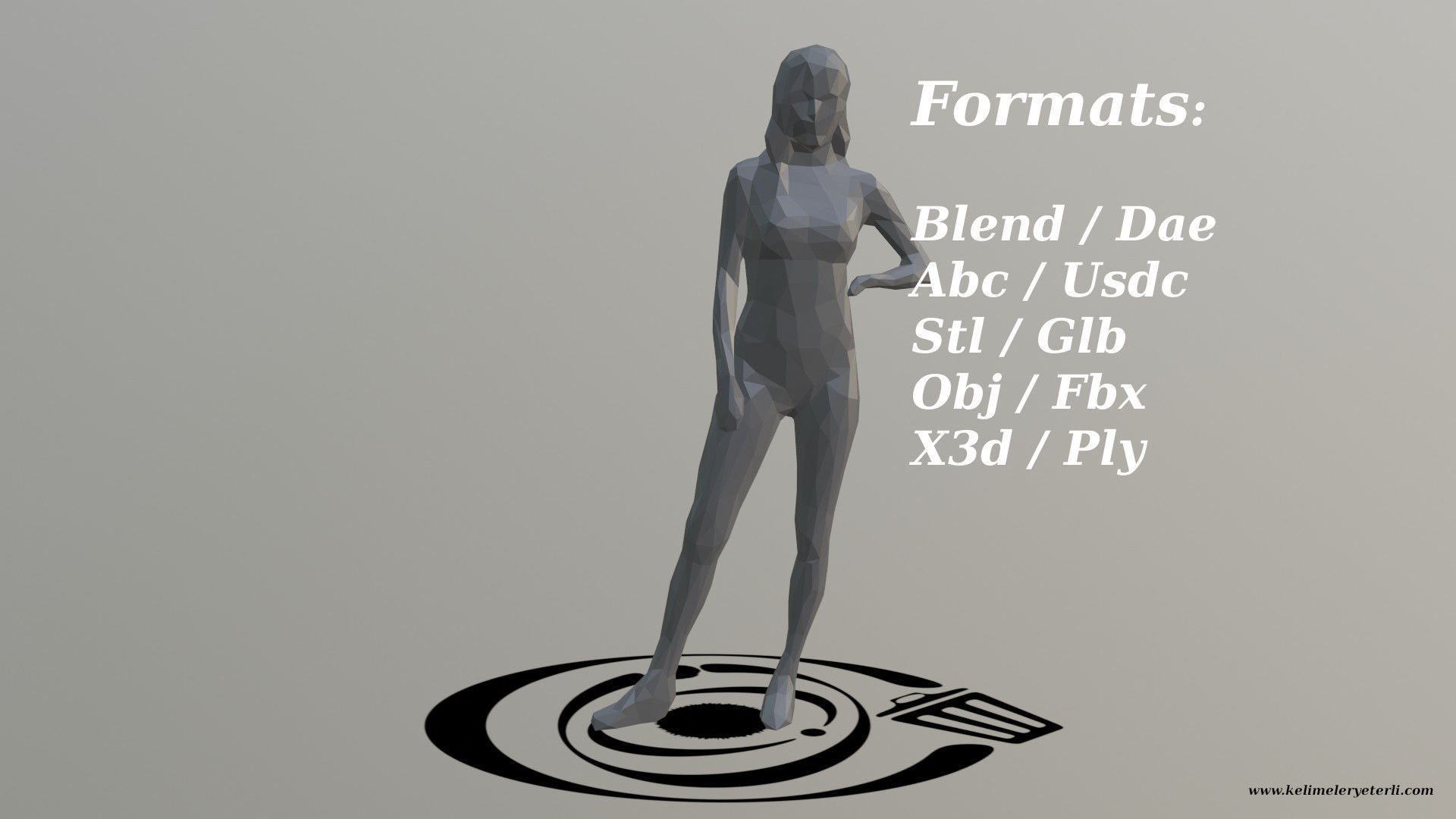 Human 028 LP R Low-poly 3D model_2