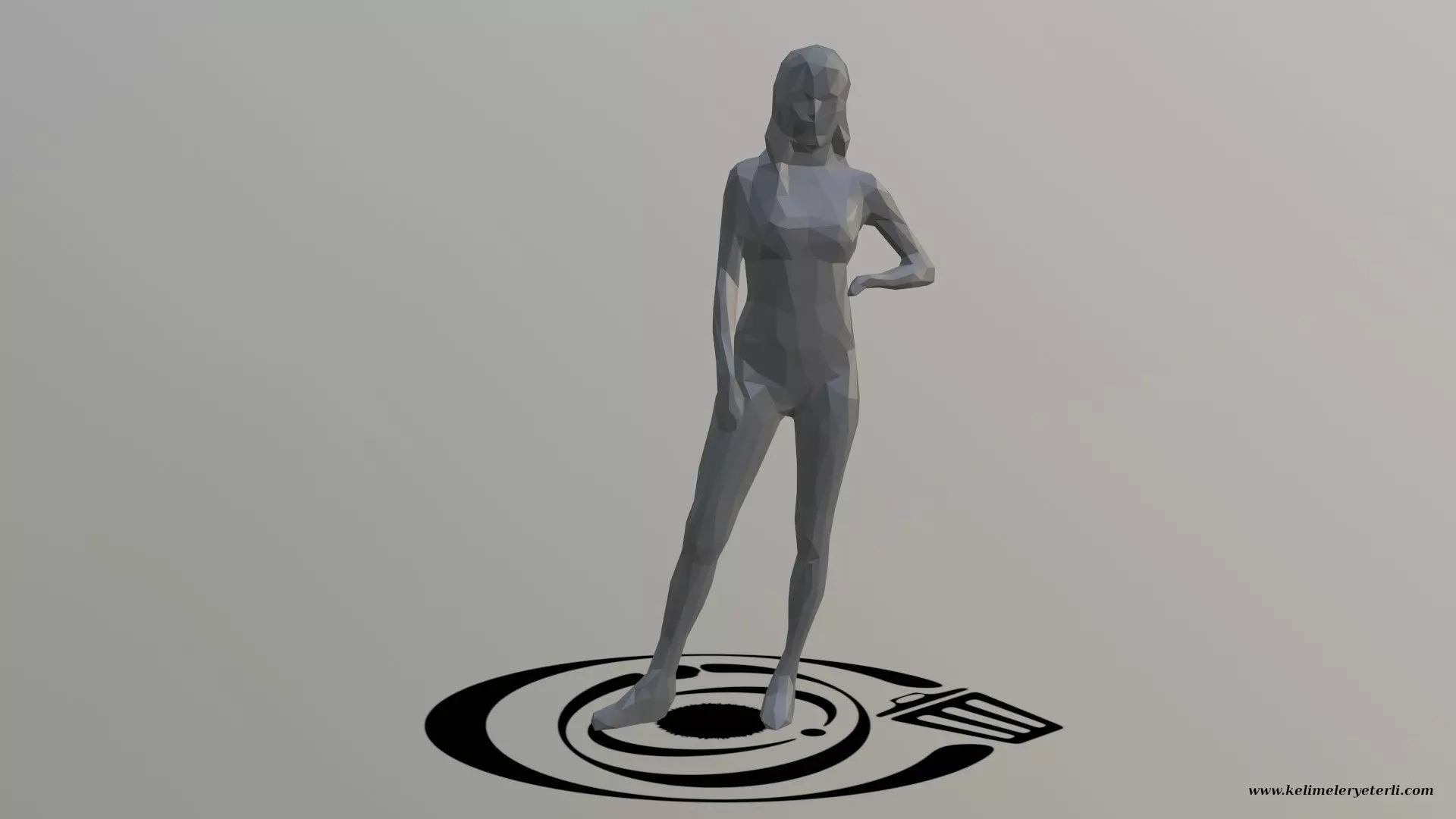 Human 028 LP R Low-poly 3D model_0