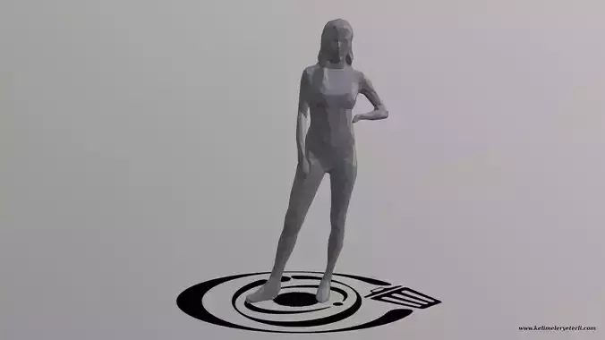 Human 028 LP R Low-poly 3D model