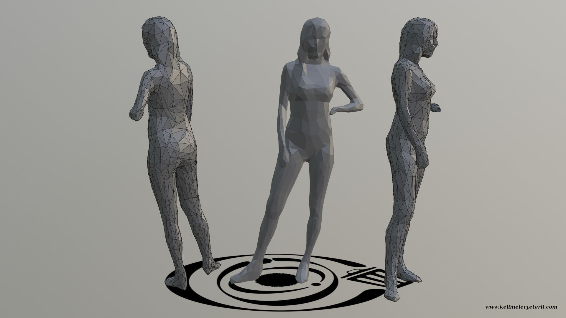 Human 028 LP R Low-poly 3D model_1
