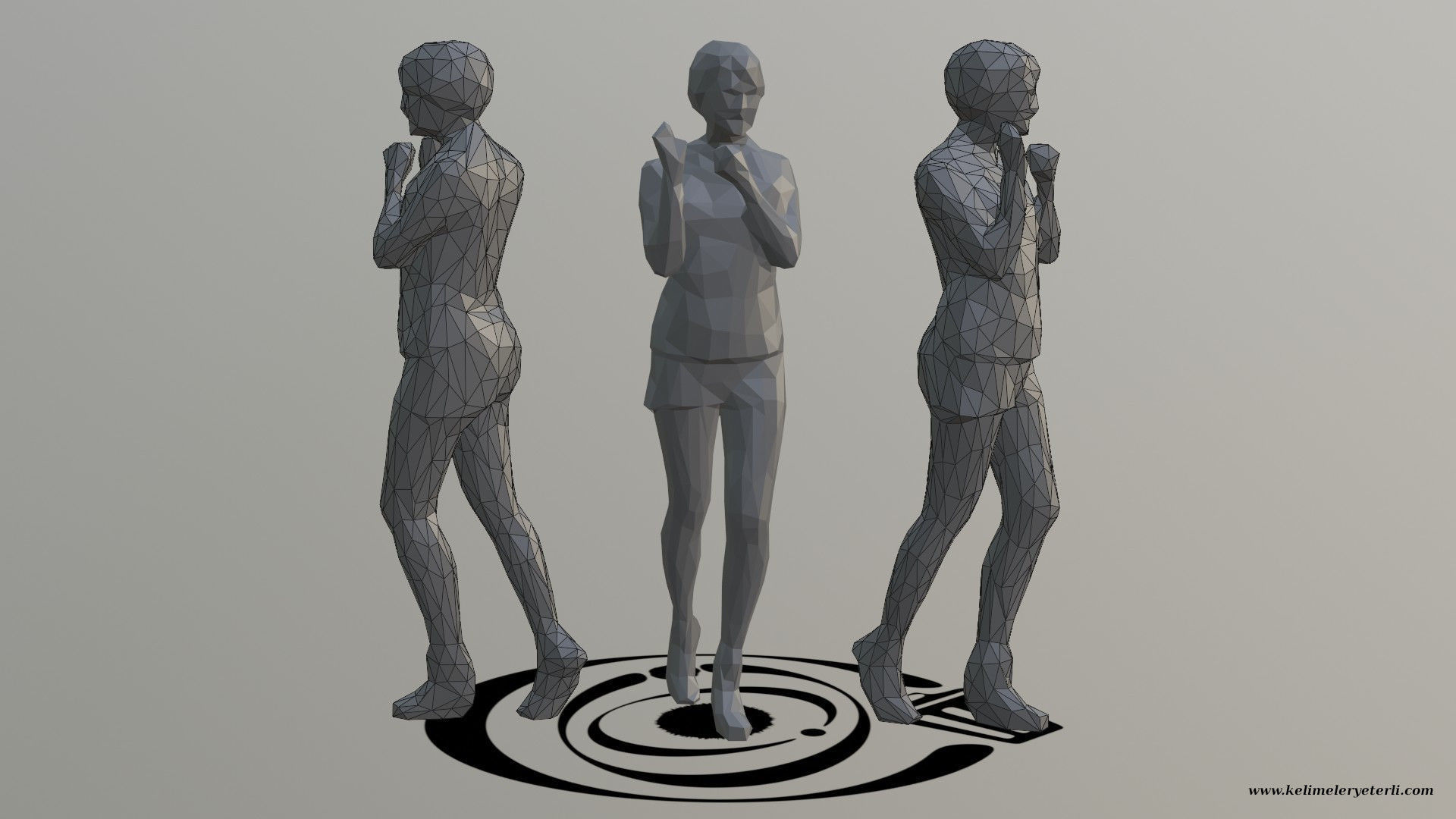 Human 029 LP R Low-poly 3D model_1