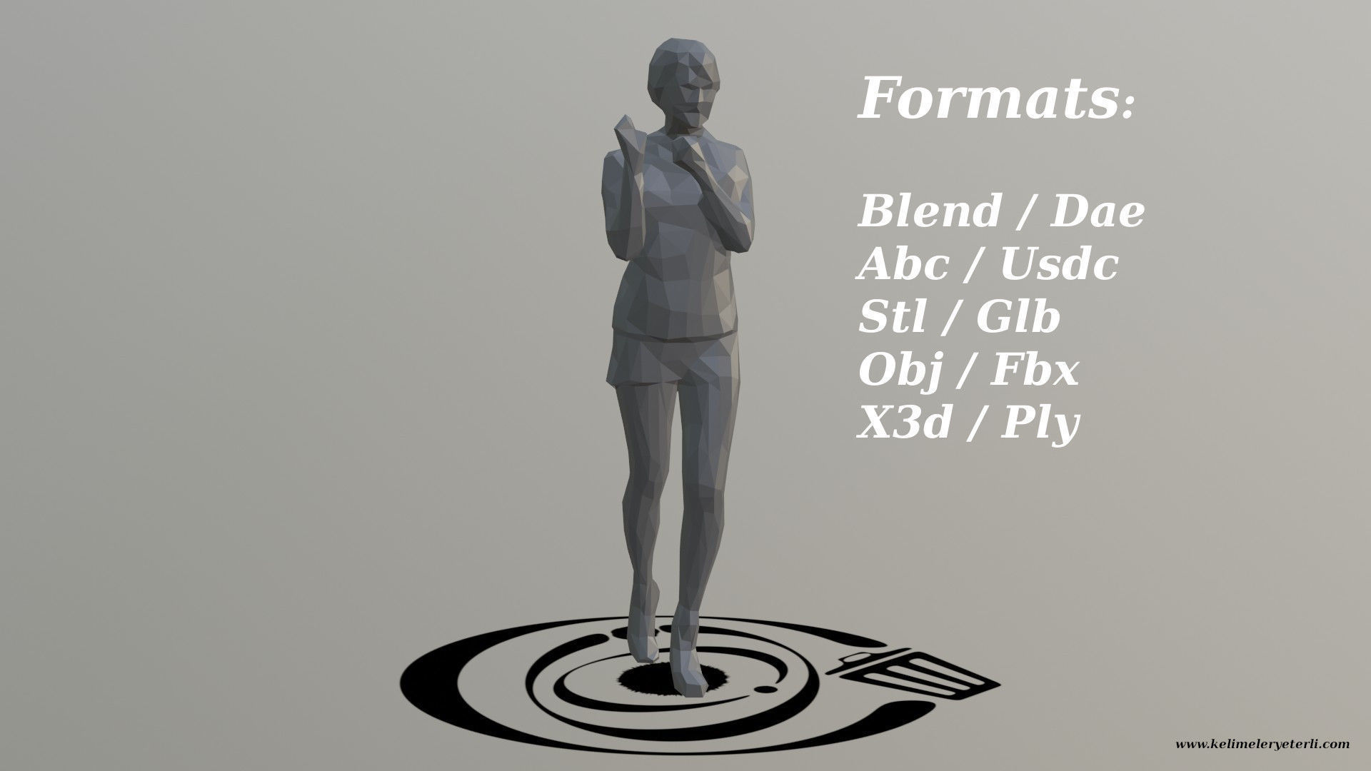 Human 029 LP R Low-poly 3D model_2