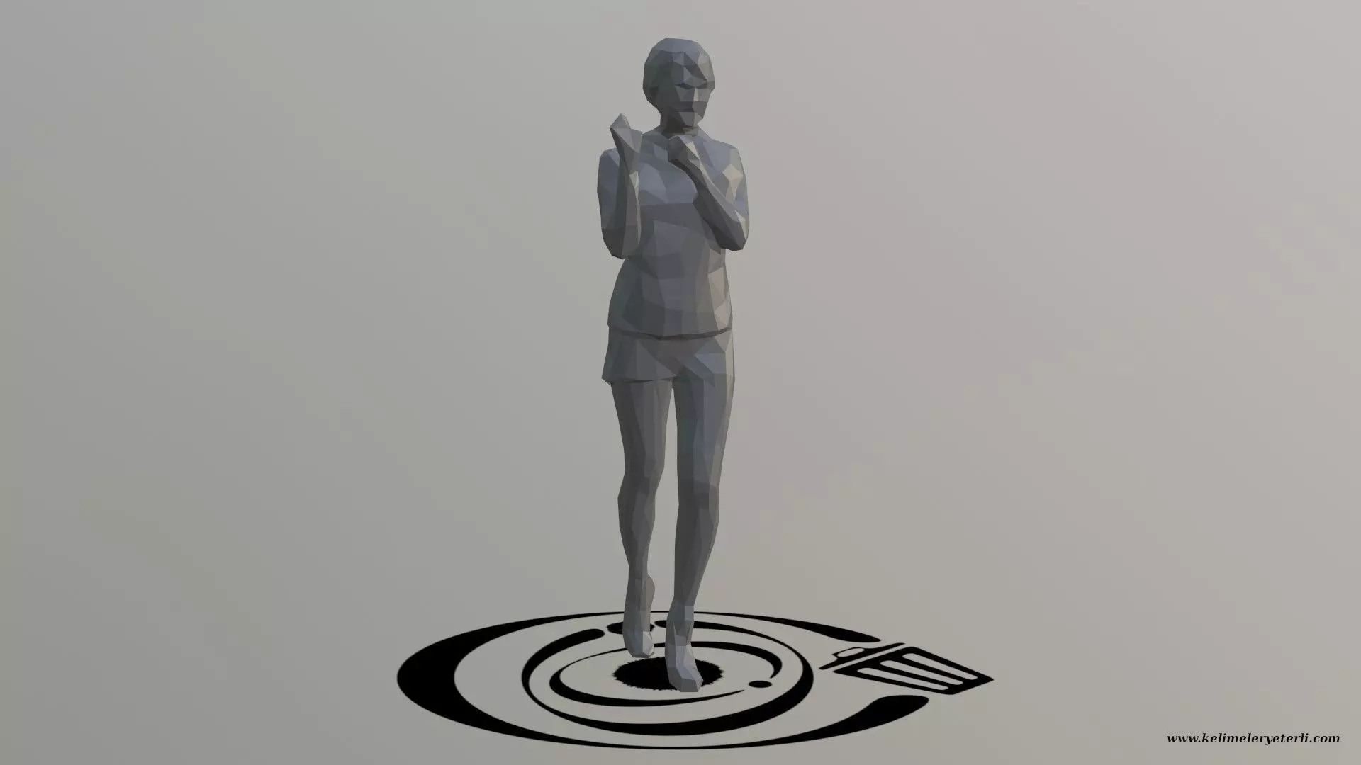 Human 029 LP R Low-poly 3D model_0