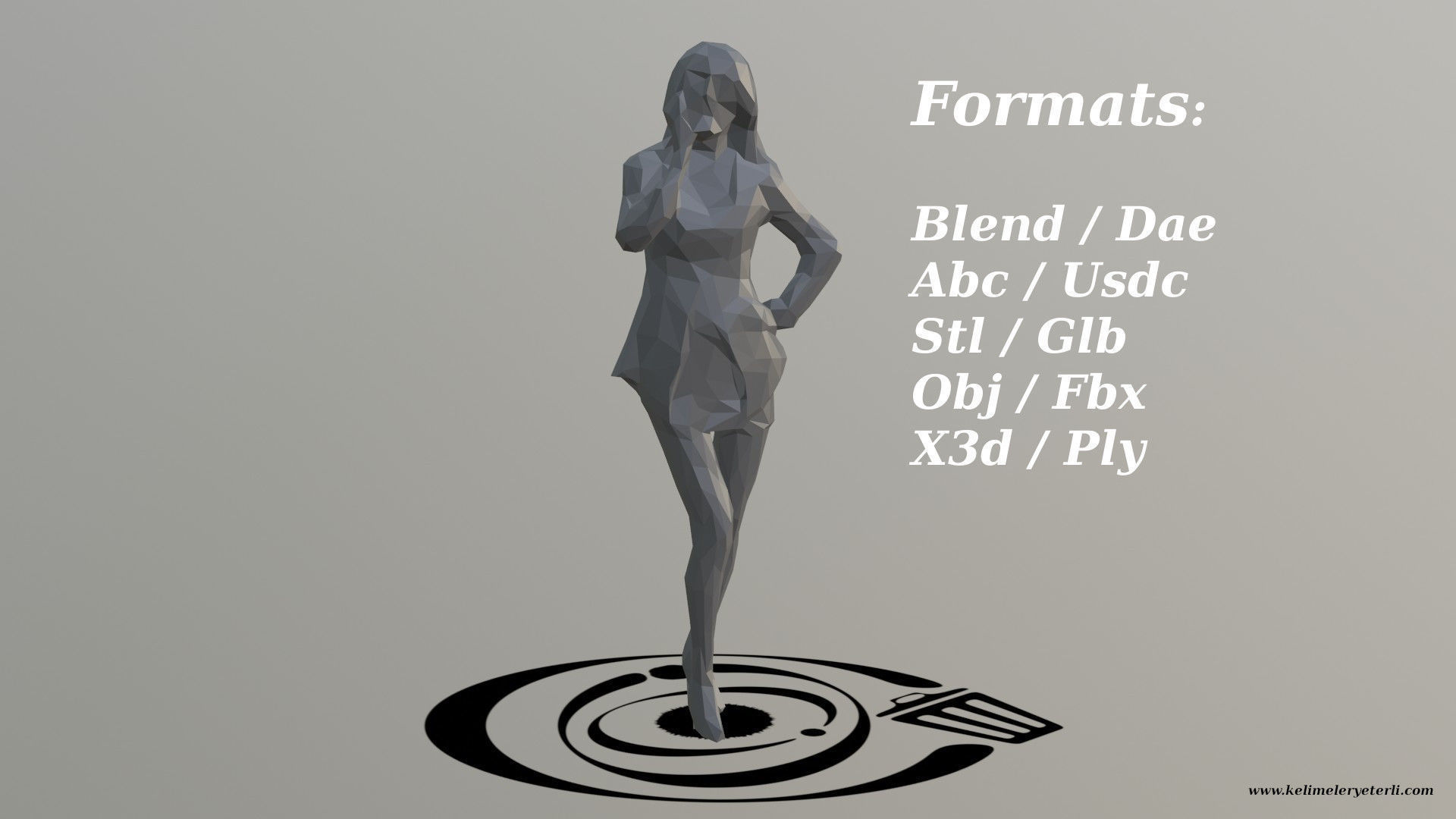 Human 030 LP R Low-poly 3D model_2