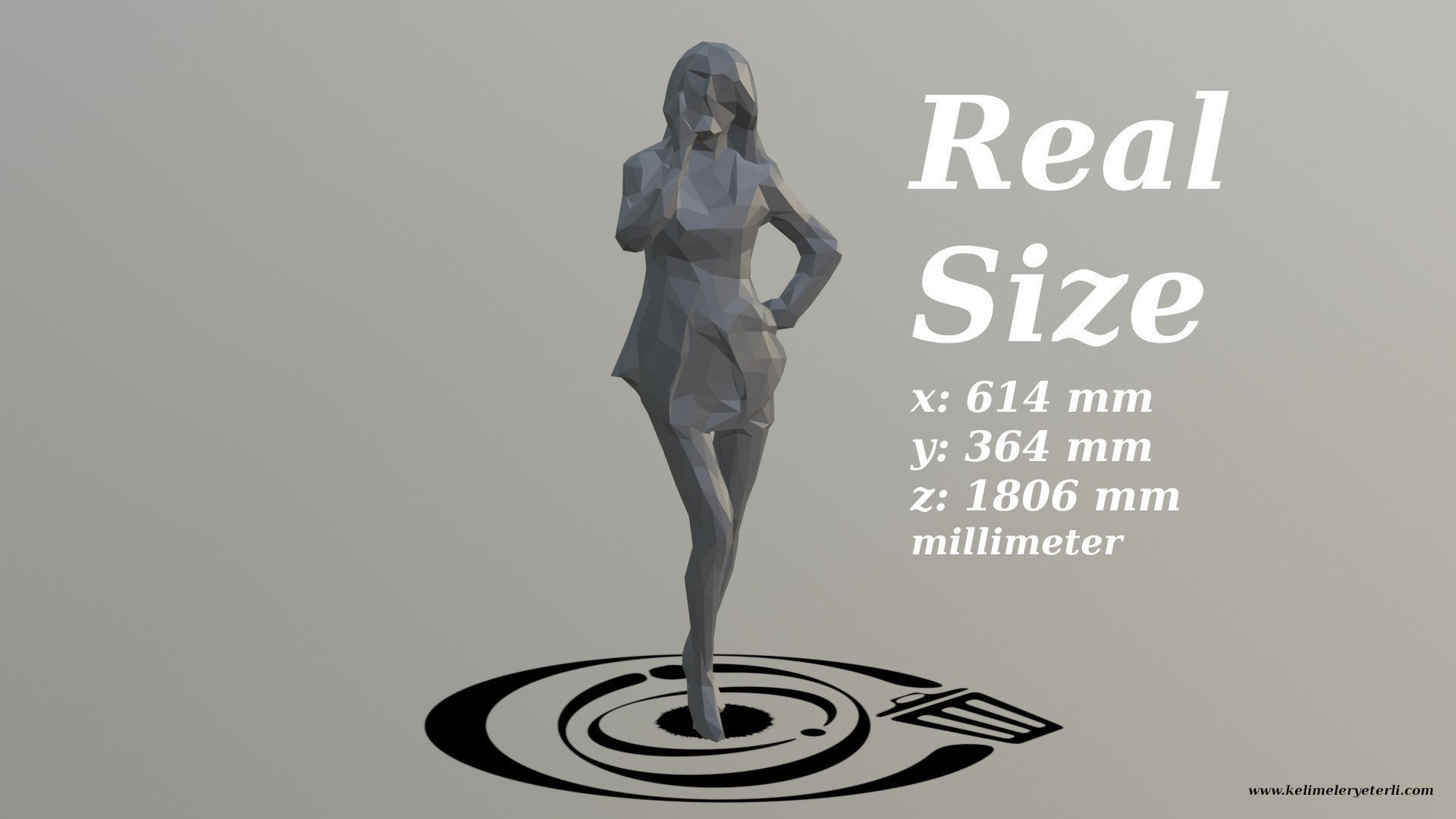 Human 030 LP R Low-poly 3D model_3