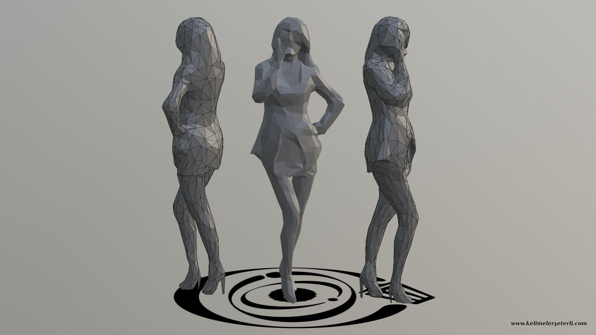 Human 030 LP R Low-poly 3D model_1