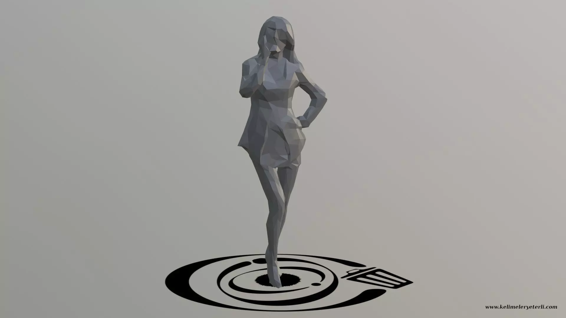 Human 030 LP R Low-poly 3D model_0