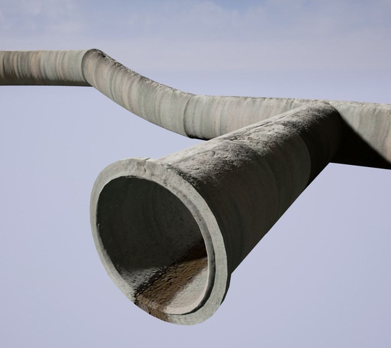Sewerage Construction kit  Low-poly 3D model