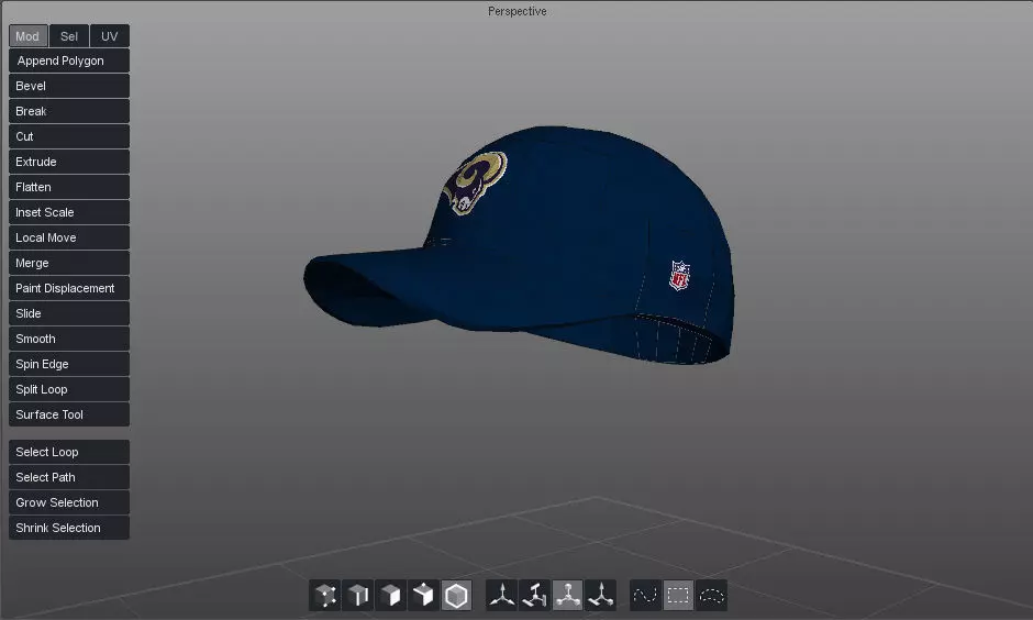 Rams Cap 3D model_0