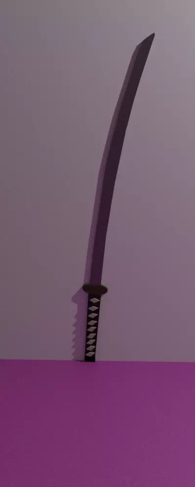 Katana samurai sword Free 3D model