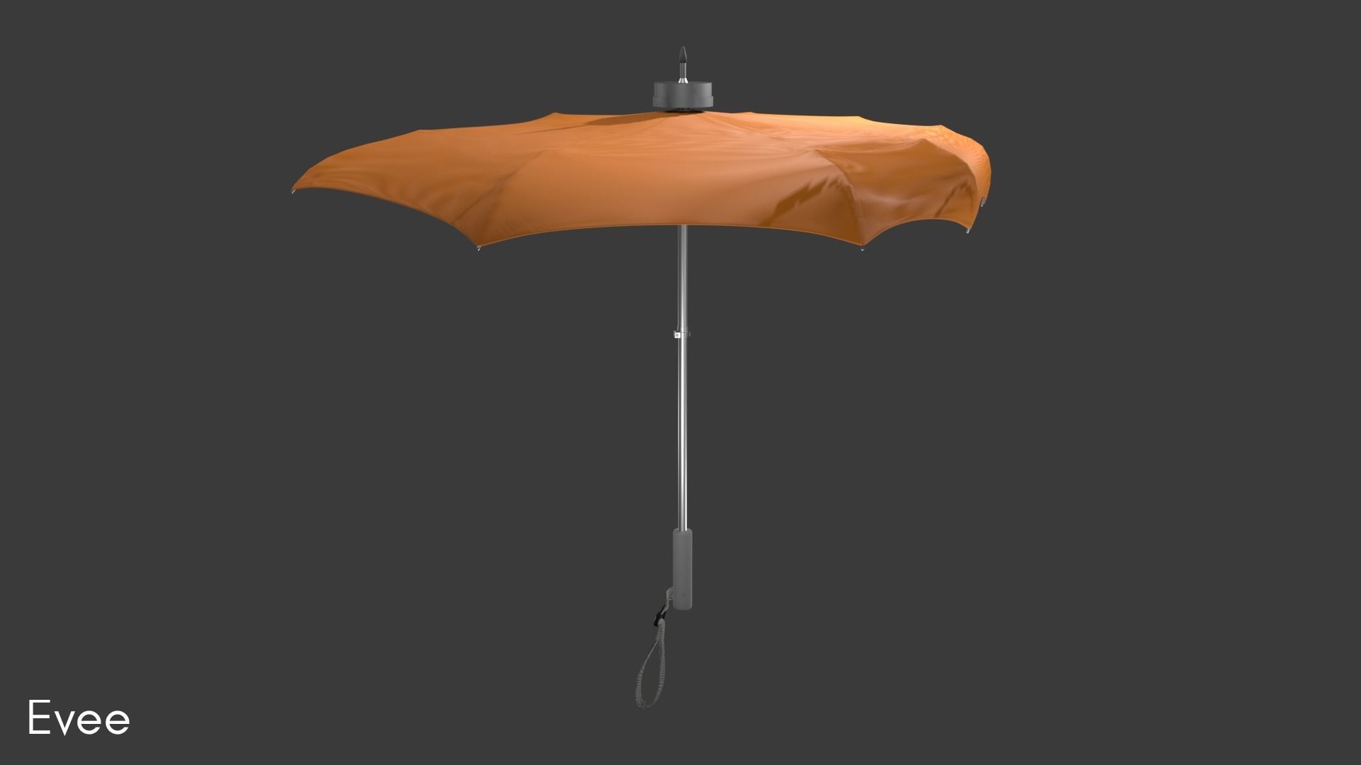 Outdoor Umbrella Fully Rigged 3D model_9