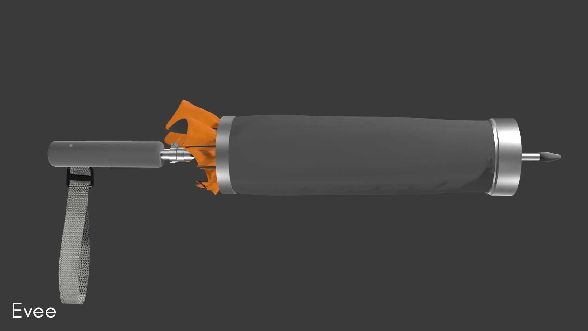 Outdoor Umbrella Fully Rigged 3D model_12