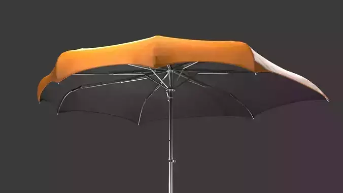 Outdoor Umbrella Fully Rigged 3D model
