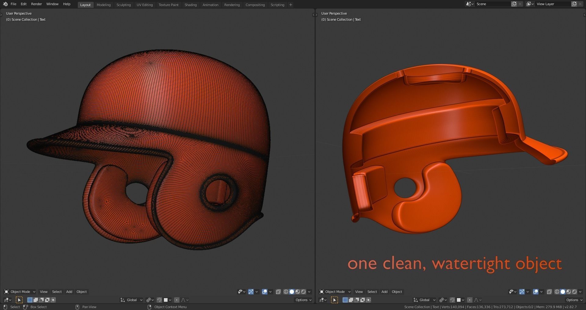 Batting helmet 3D print model_3