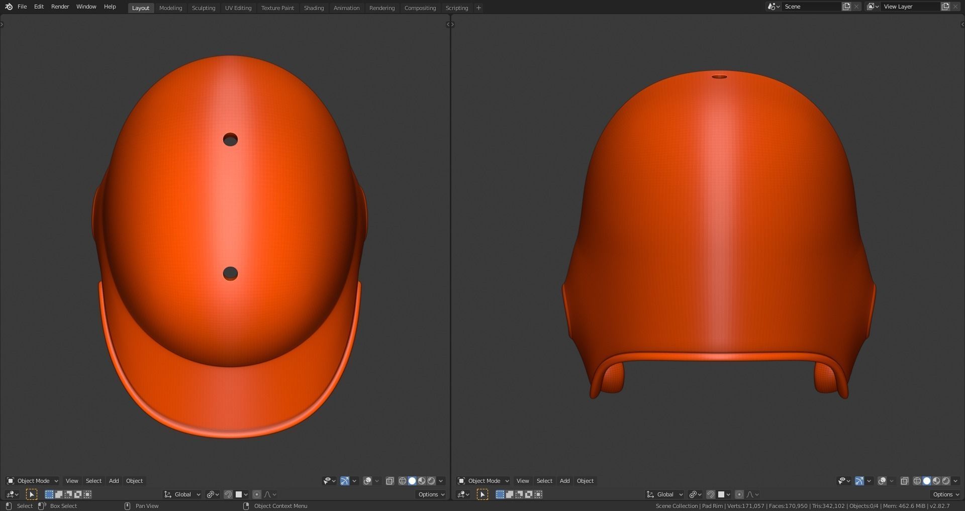 Batting helmet 3D print model_2