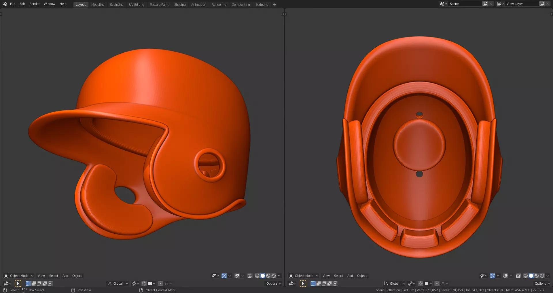 Batting helmet 3D print model_0