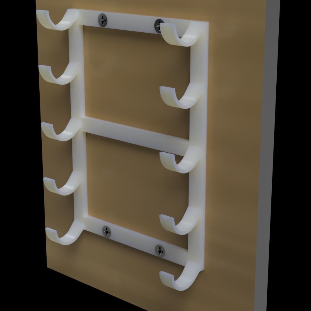 Marker or Pen Holder wall mounted 3D print model_2