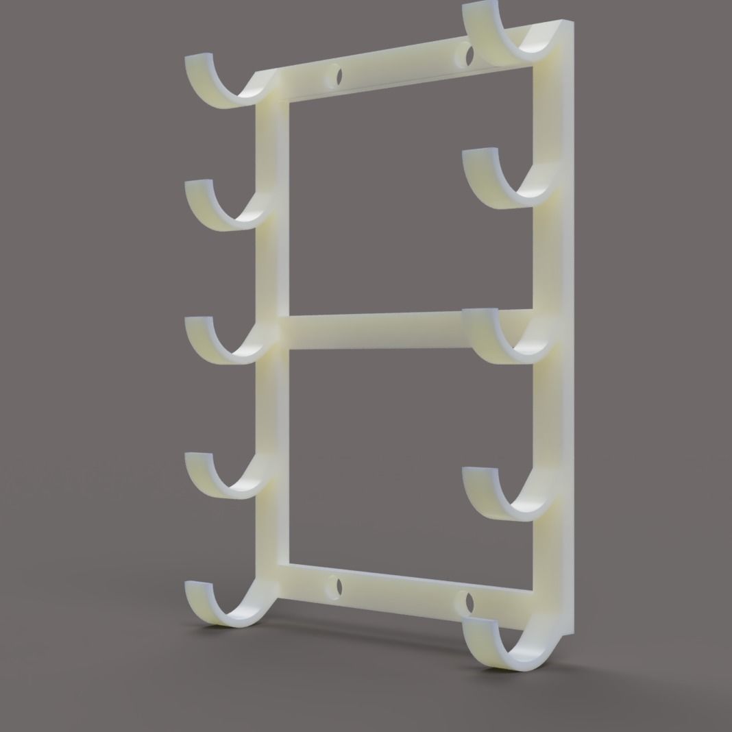Marker or Pen Holder wall mounted 3D print model_5
