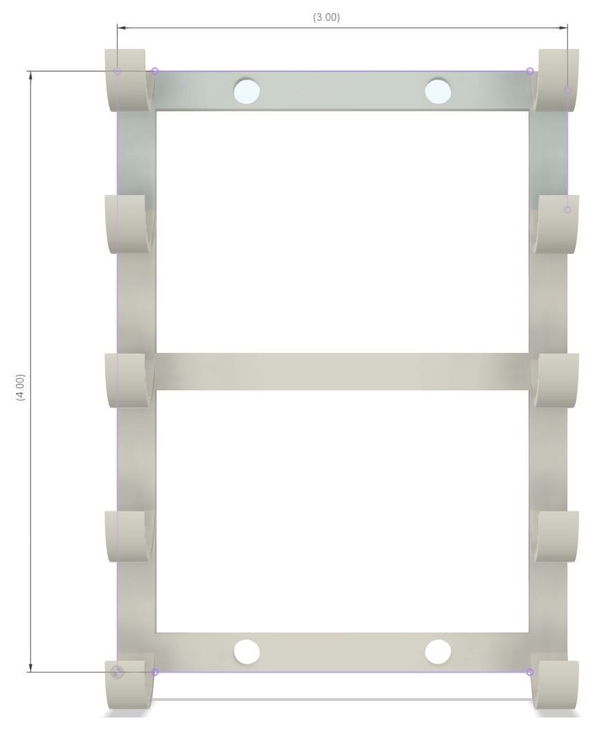 Marker or Pen Holder wall mounted 3D print model_8