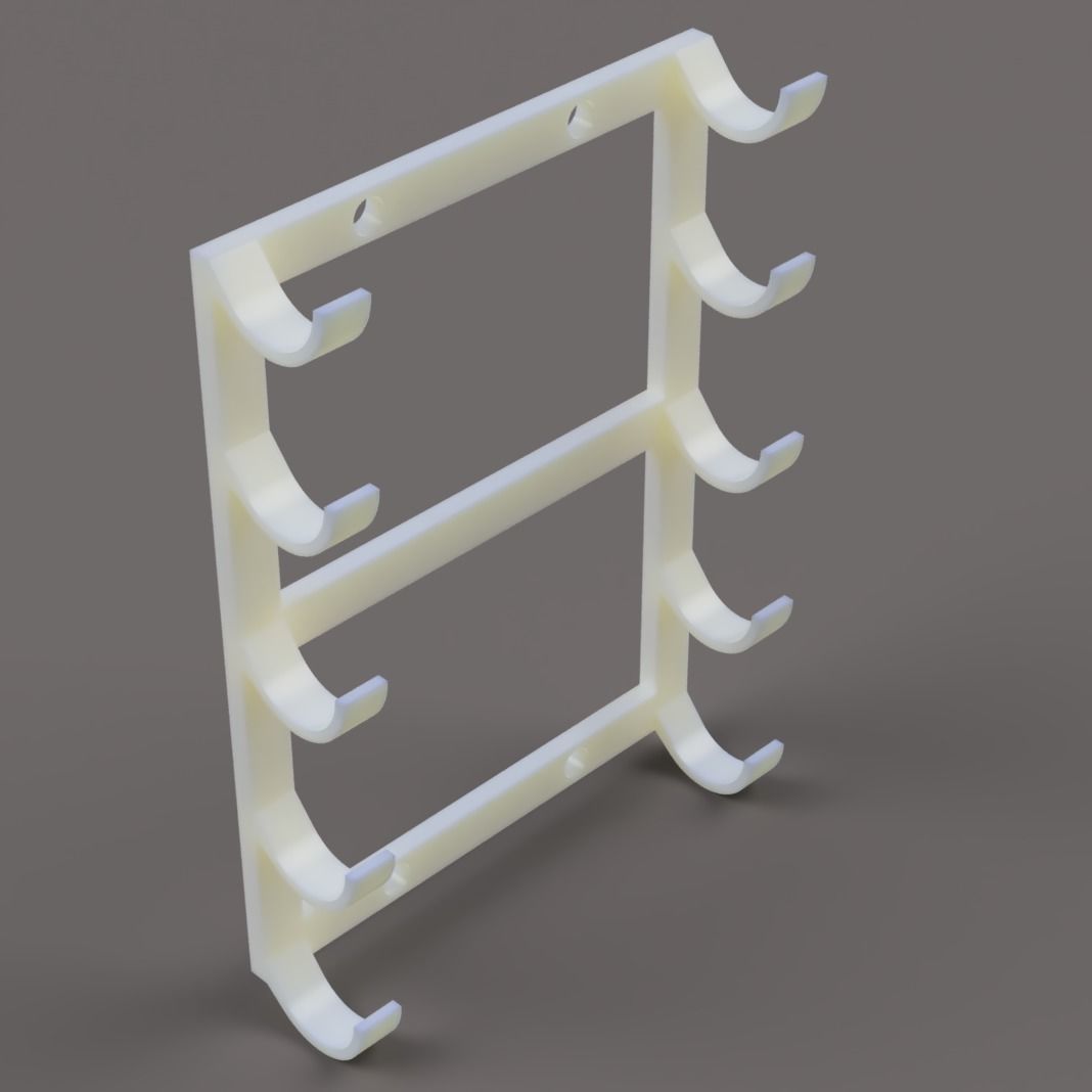 Marker or Pen Holder wall mounted 3D print model_6