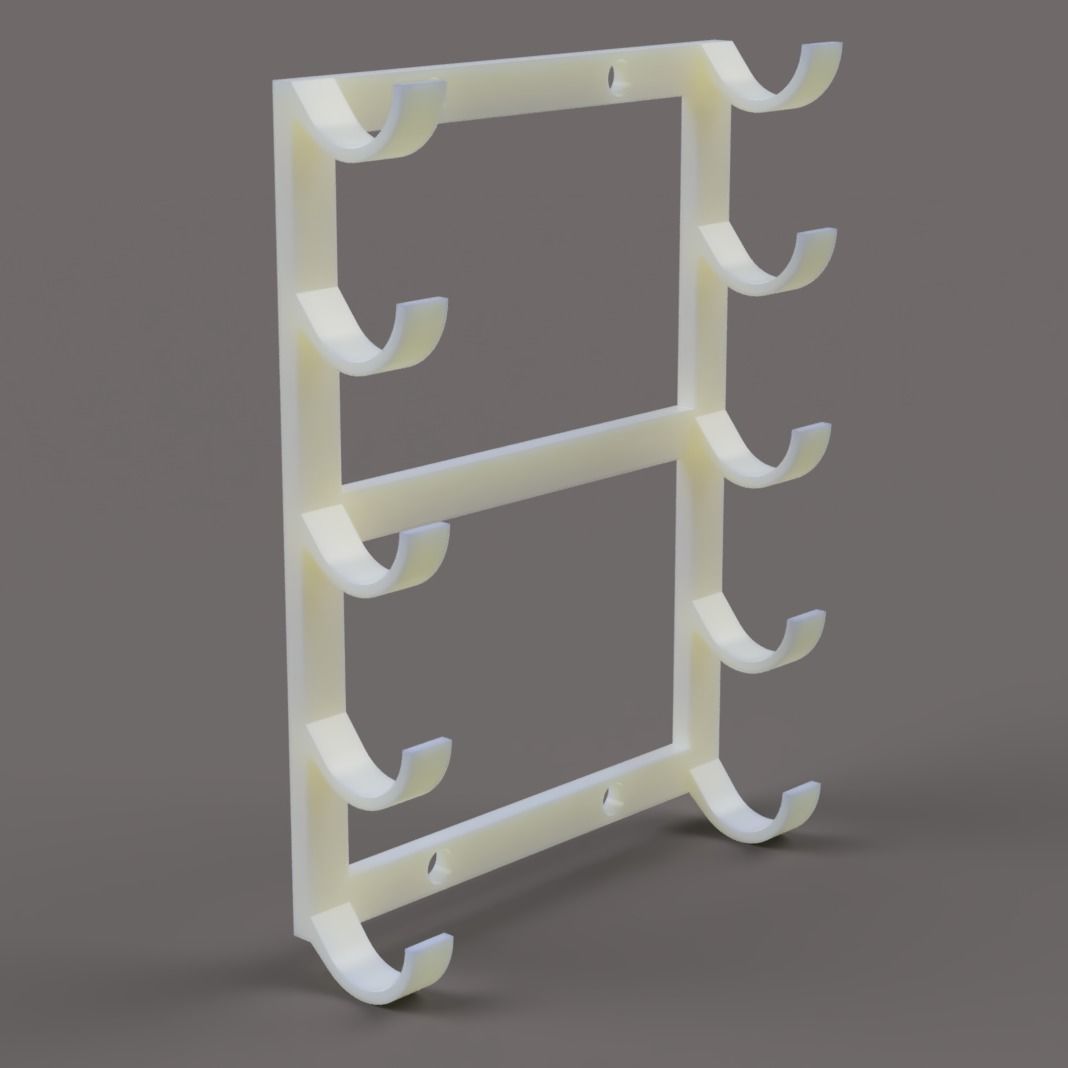 Marker or Pen Holder wall mounted 3D print model_3