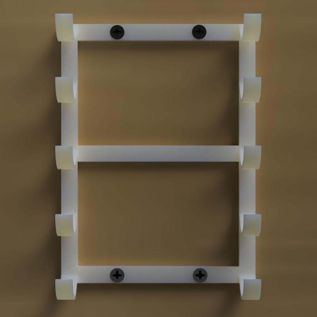 Marker or Pen Holder wall mounted 3D print model_1