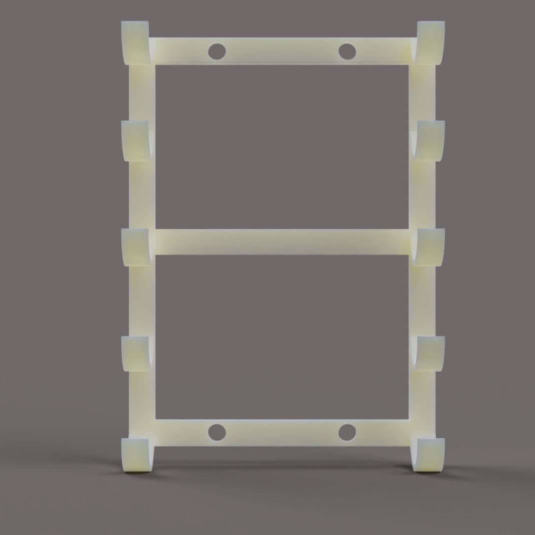 Marker or Pen Holder wall mounted 3D print model_4