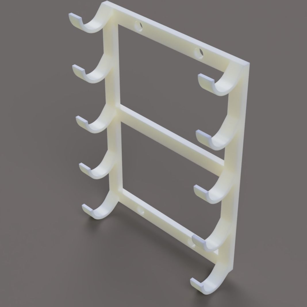 Marker or Pen Holder wall mounted 3D print model_7