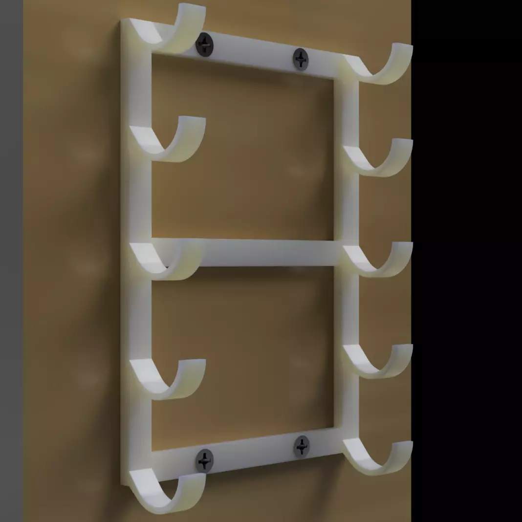 Marker or Pen Holder wall mounted 3D print model_0