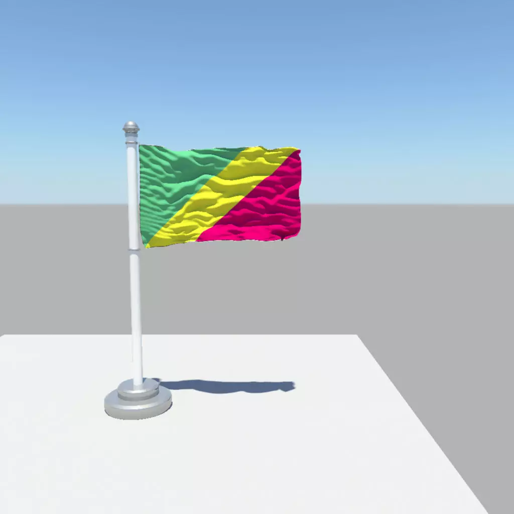 Republic of the Congo flag 3D model | CGTrader