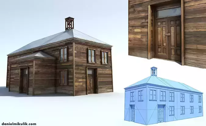 Low Poly Wild West School
