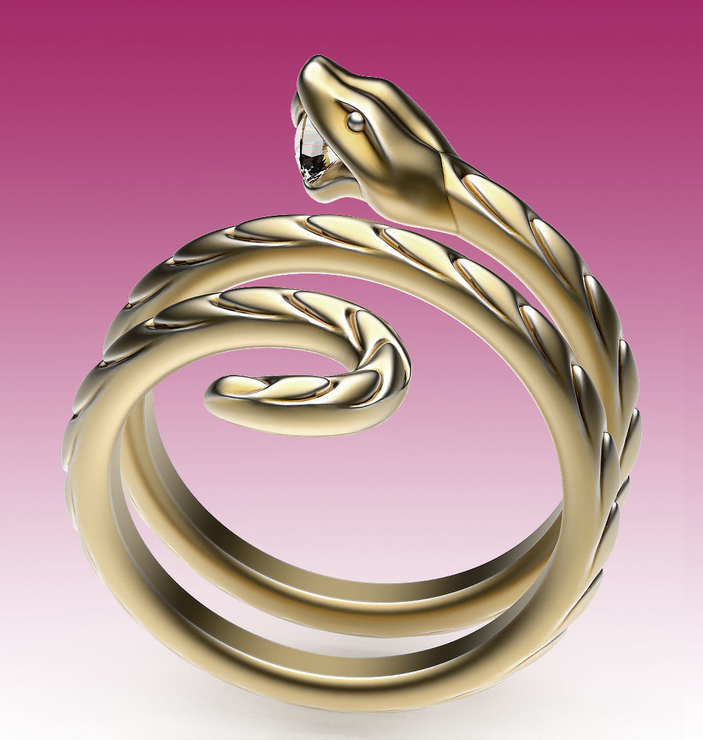 Ring Snake 3D print model_2